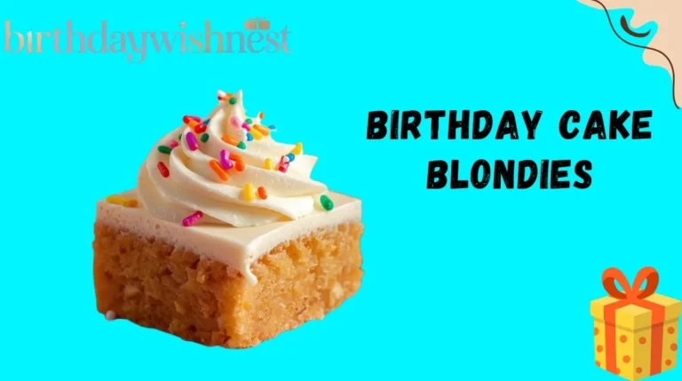 Birthday Cake Blondies