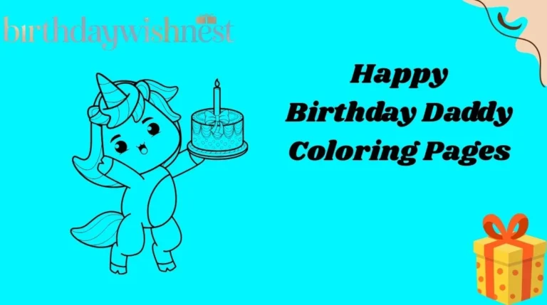 Happy Birthday Daddy Coloring Pages