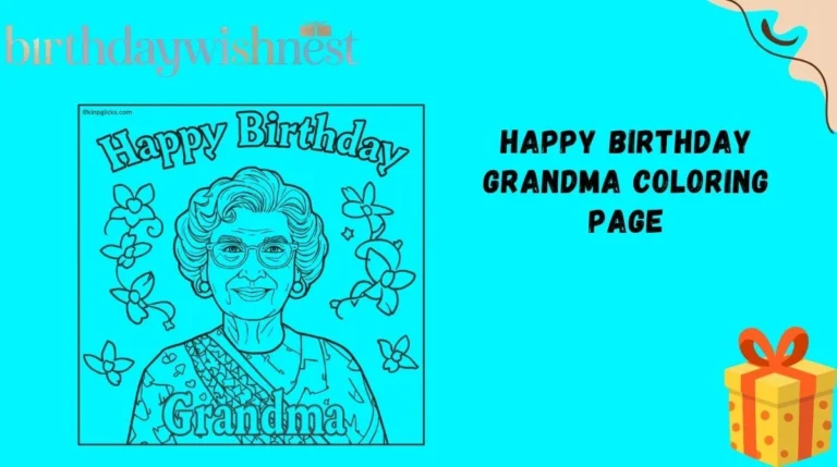 Happy Birthday Grandma Coloring Page