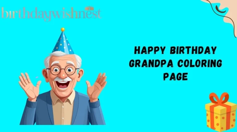 Happy Birthday Grandpa Coloring Page