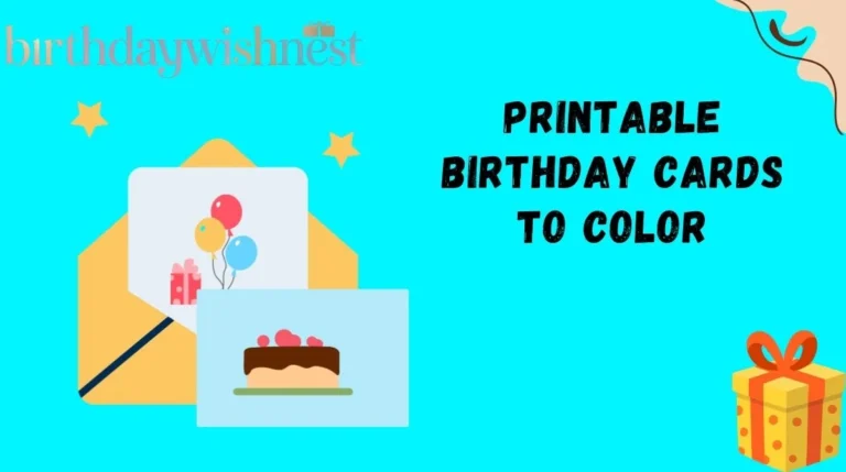 Printable Birthday Cards to Color